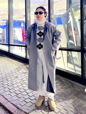 「マイベストコーデ2022」｜「アイテム（スウェットパンツ）」を使った、ALAND JAPANさん（レディース・164cm）の冬コーディネート