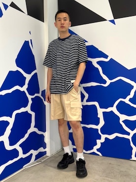 「ALAND（エーランド）のアイテム（その他パンツ）」を使った、ALAND JAPANさん（メンズ・175cm）の夏コーディネート