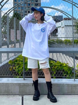 「ISTKUNST（イストクンスト）のアイテム」を使った、ALAND JAPANさん（レディース・153cm）の夏コーディネート