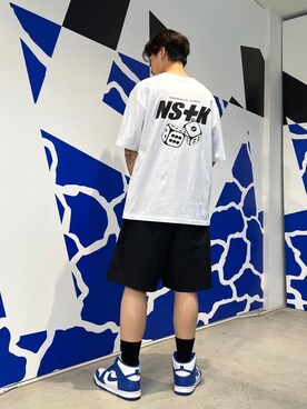 「INFLATION（インフレーション）のアイテム（その他パンツ）」を使った、ALAND JAPANさん（メンズ・172cm）の夏コーディネート