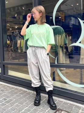 「CHUCK（チャック）のアイテム」を使った、ALAND JAPANさん（レディース・153cm）の夏コーディネート