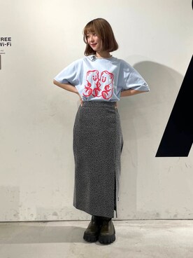 「NICE GHOST CLUB（ナイスゴーストクラブ）のアイテム」を使った、ALAND JAPANさん（レディース・153cm）の夏コーディネート