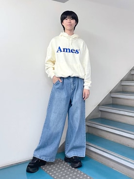 「ALAND（エーランド）のアイテム（パンツ）」を使った、ALAND JAPANさん（メンズ・177cm）の冬コーディネート