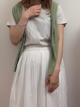 「AS as know as（エーエス アズノウアズ）のアイテム（トップス）」を使った、みんさん（レディース・159cm）の夏コーディネート