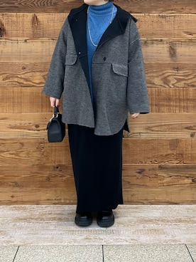 「30代ファッション」｜「アイテム（ブーツ）」を使った、なかじさん（レディース・158cm）の冬コーディネート
