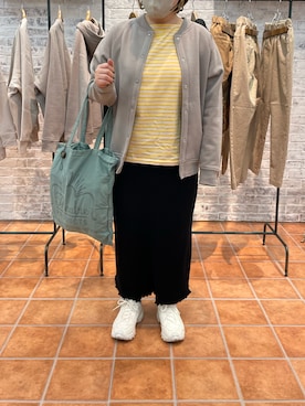 「ナイキスニーカー」｜「アイテム（ブルゾン）」を使った、なかじさん（レディース・158cm）の冬コーディネート