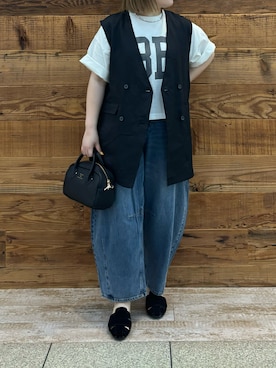 「PUAL CE CIN（ピュアルセシン）のアイテム」を使った、なかじさん（レディース・158cm）の夏コーディネート