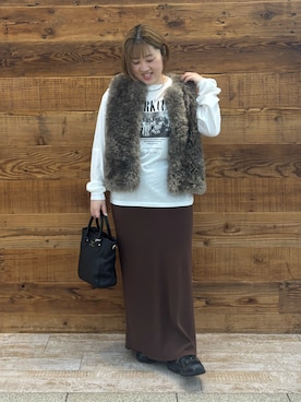 「アイテム（その他アウター）」を使った、なかじさん（レディース・158cm）の秋コーディネート