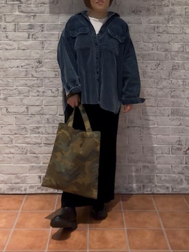 「アイテム（トートバッグ、その他）」を使った、なかじさん（レディース・158cm）の秋コーディネート