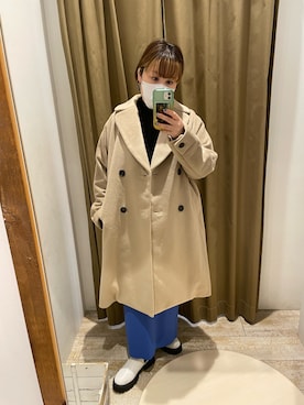「PUAL CE CIN（ピュアルセシン）のアイテム（その他アウター）」を使った、なかじさん（レディース・158cm）の冬コーディネート