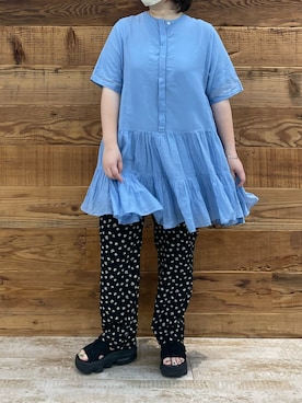 「インド綿」｜なかじさん（レディース・158cm）の夏コーディネート