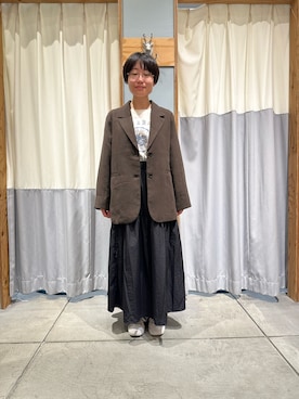 「Samansa Mos2（サマンサ モスモス）のアイテム（ジャケット/アウター）」を使った、みやむらさん（レディース・152cm）の秋コーディネート
