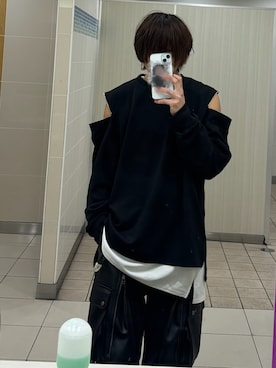 「HARE（ハレ）のアイテム（カーゴパンツ）」を使った、sakuさん（メンズ・172cm）の春コーディネート