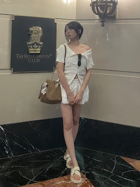 「mily bilet（ミウィビレット）のアイテム」を使った、nanami.さん（レディース・163cm）の秋コーディネート