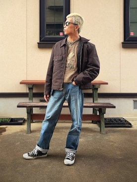 「アイテム（ファッション雑貨）」を使った、AITOさん（メンズ・168cm）の秋コーディネート