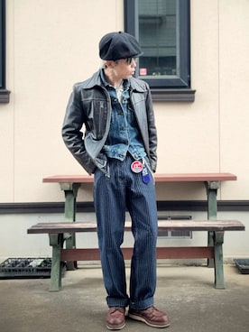 「アイテム（キャスケット）」を使った、AITOさん（メンズ・168cm）の冬コーディネート