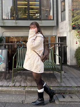 「アイテム（ブーツ）」を使った、Nishimura Misakiさん（レディース・160cm・20代）の冬コーディネート