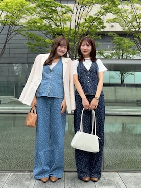 「アイテム（セットアップ）」を使った、Nishimura Misakiさん（レディース・160cm）の春コーディネート