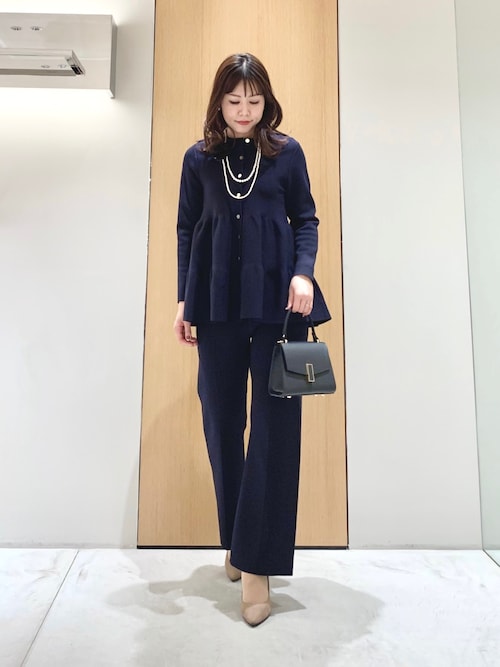 コサージュ付きパール2連ネックレス（ネックレス）｜ANAYI