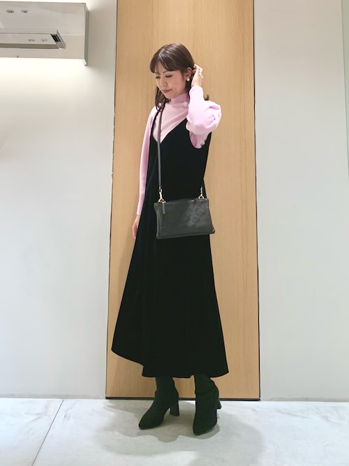 ANAYI ワンピース ベロアキャミソール ワンピース : ZOZOTOWN