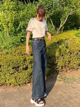 「アイテム（ベルト）」を使った、kohakuさん（レディース・160cm）の秋コーディネート
