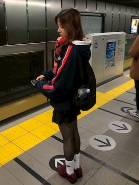 「UMBRO（アンブロ）のアイテム」を使った、kohakuさん（レディース・160cm）の冬コーディネート