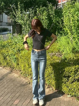 「アイテム（ポロシャツ）」を使った、kohakuさん（レディース・160cm）の夏コーディネート