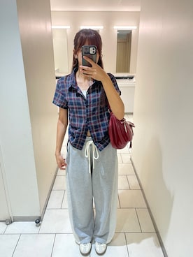 「アイテム（スウェットパンツ）」を使った、kohakuさん（レディース・160cm）の夏コーディネート