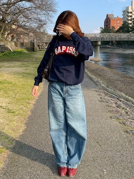 「GAP（ギャップ）のアイテム」を使った、kohakuさん（レディース・160cm）の春コーディネート