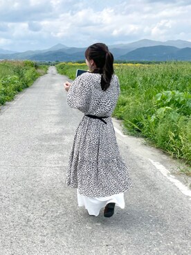 「H&M（エイチ・アンド・エム）のアイテム（ワンピース/ドレス）」を使った、uiさん（レディース・158cm）の夏コーディネート
