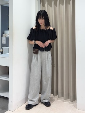 「KBF（ケイビーエフ）のアイテム（パンツ）」を使った、wakaさん（レディース・162cm）の夏コーディネート