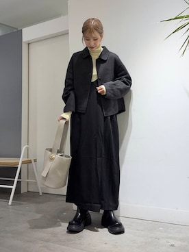 「SENSE OF PLACE by URBAN RESEARCH（センスオブプレイスバイアーバンリサーチ）の『消臭』サイドゴアボリュームソールブーツ（ブーツ）」を使った、wakaさん（レディース・162cm）の秋コーディネート