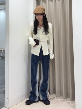 「アイテム（ハンチング/ベレー帽）」を使った、wakaさん（レディース・162cm）の秋コーディネート