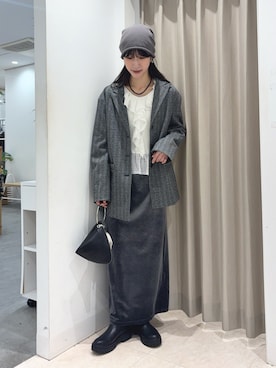 「冬の注目アウター」｜「アイテム（その他アウター）」を使った、wakaさん（レディース・162cm）の秋コーディネート