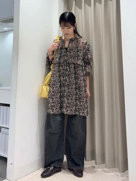 「花柄」｜「アイテム（キャミソール）」を使った、wakaさん（レディース・162cm）の春コーディネート