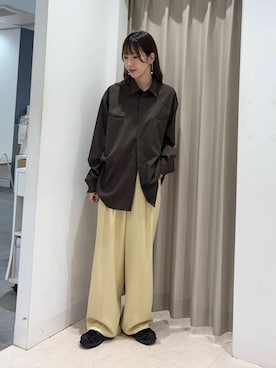「20代後半」｜「アイテム（スラックス）」を使った、wakaさん（レディース・162cm）の冬コーディネート