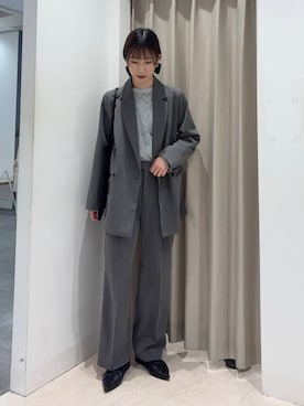 「20代後半」｜「アイテム（スラックス）」を使った、wakaさん（レディース・162cm）の冬コーディネート