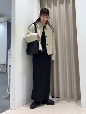 「ブーツコーデ」｜「アイテム（ジャケット/アウター）」を使った、wakaさん（レディース・162cm）の冬コーディネート