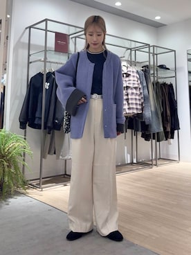 「ニットコート」｜「アイテム（ジャケット/アウター）」を使った、wakaさん（レディース・162cm）の冬コーディネート