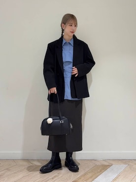 「アイテム（シュシュ）」を使った、wakaさん（レディース・162cm）の秋コーディネート