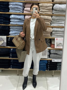 「GAP（ギャップ）のアイテム（ジャケット/アウター、ブラウン系）」を使った、akrさん（レディース・157cm）の秋コーディネート