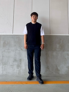 「ITEMS URBANRESEARCH（アイテムズ アーバンリサーチ）のアイテム（ニット/セーター）」を使った、あきさん（メンズ・178cm）の春コーディネート
