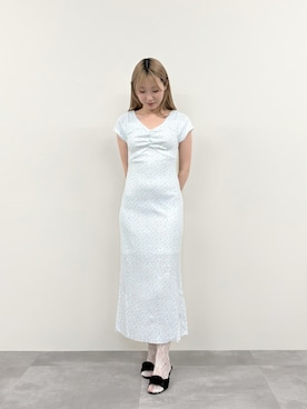「花柄ワンピース」｜etre loin STAFFさん（レディース・160cm）の春コーディネート