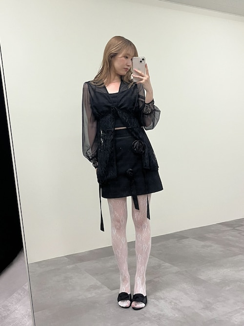 etre loin（エトルワン） ブラウス シャツ Rose sheer blouse