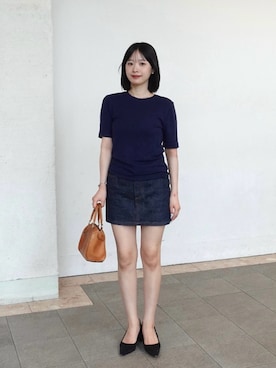 A.P.C.のデニムスカートを使った人気ファッションコーディネート（季節
