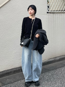 「アイテム（カーディガン/ボレロ）」を使った、tamakiさん（レディース・153cm・20代）の秋コーディネート