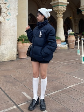 「アイテム（ダウンジャケット/コート）」を使った、tamakiさん（レディース・153cm）の秋コーディネート