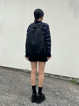 「アイテム（バックパック/リュック）」を使った、tamakiさん（レディース・153cm）の秋コーディネート