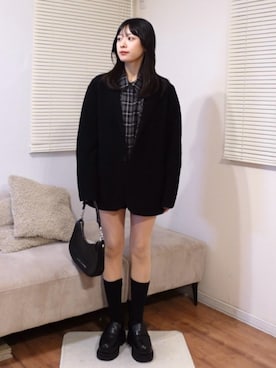 「アイテム（ソックス/靴下）」を使った、tamakiさん（レディース・153cm）の秋コーディネート