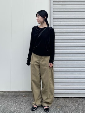 「アイテム（チノパンツ）」を使った、tamakiさん（レディース・153cm）の秋コーディネート